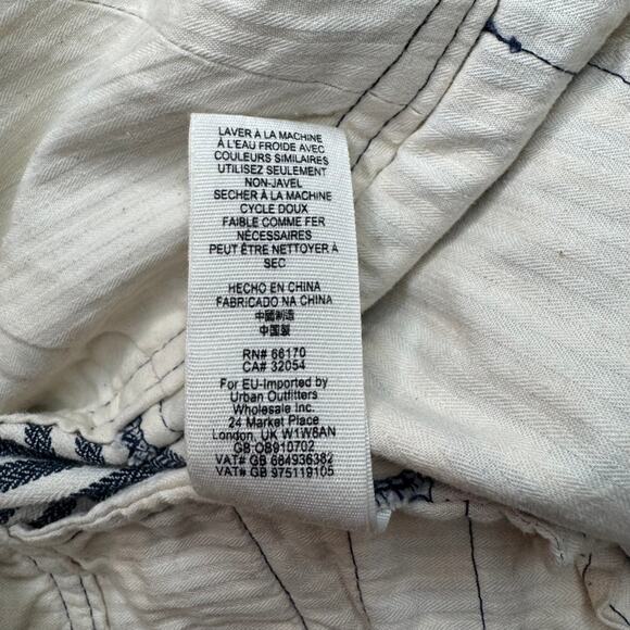 Free People Frankie High-Rise Striped Cropped Skinny Pants – Button Fly, Size 8 - Picture 10 of 11